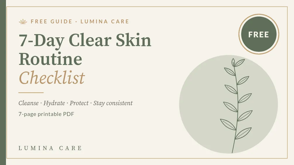 7-Day Clear Skin Routine Checklist (free PDF guide)