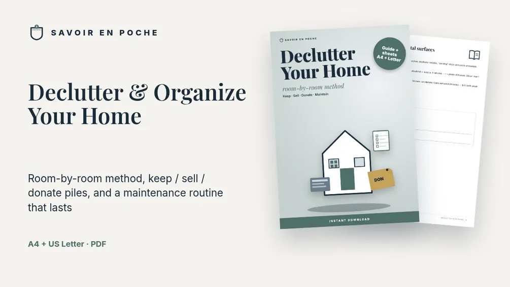 Declutter & Organize Your Home (PDF + worksheets)
