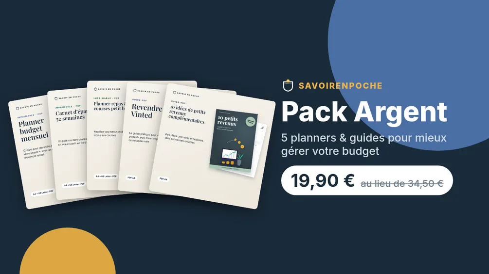Pack Argent : budget, épargne & petits revenus (5 PDF)