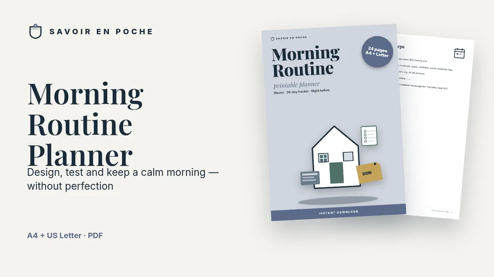 Morning Routine Planner (Printable PDF)