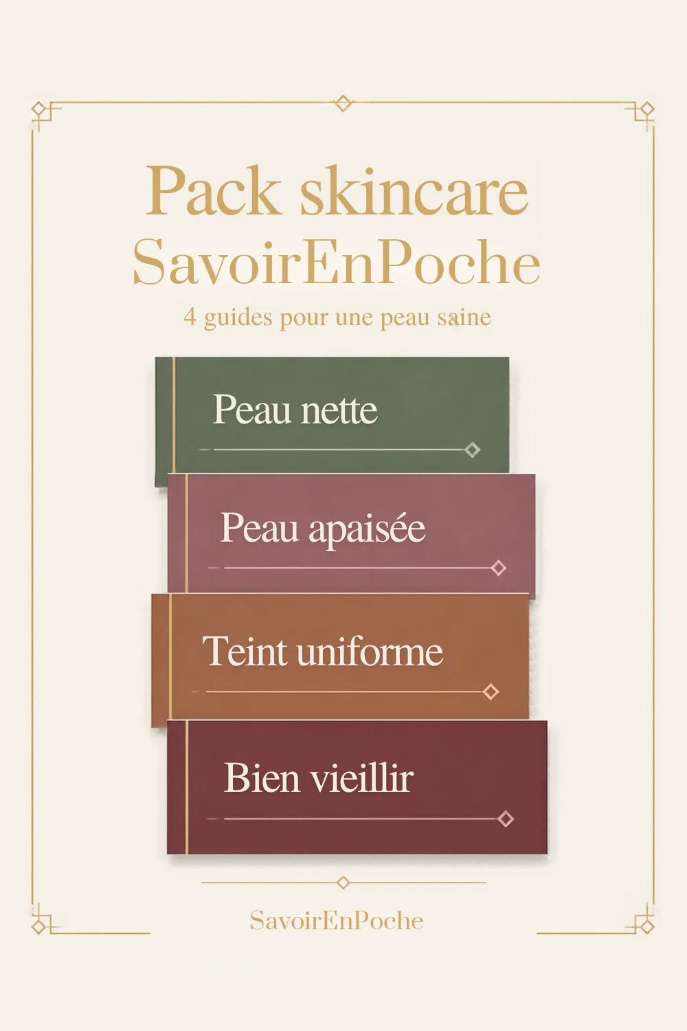 Collection Peau parfaite : les 4 guides skincare (pack de 4 ebooks PDF)