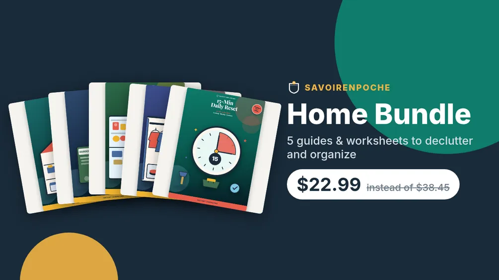 Home Bundle: Declutter & Organize (5 PDFs + worksheets)
