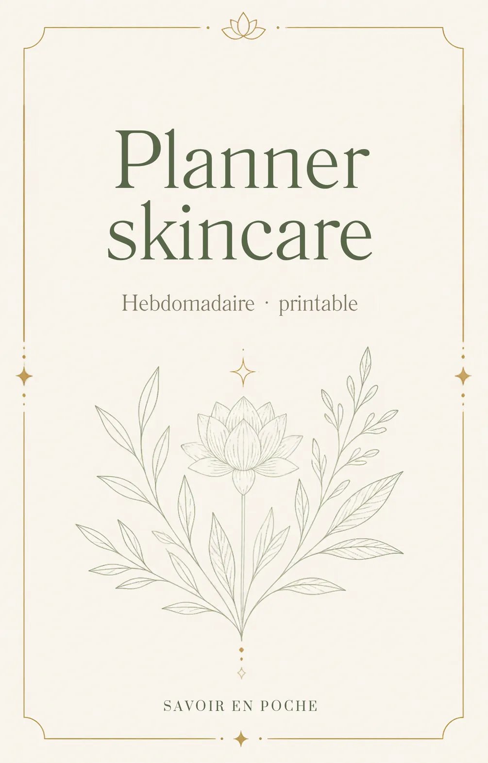 Planner skincare de la semaine (imprimable A4)